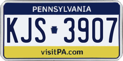 PA license plate KJS3907