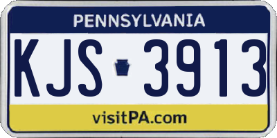 PA license plate KJS3913