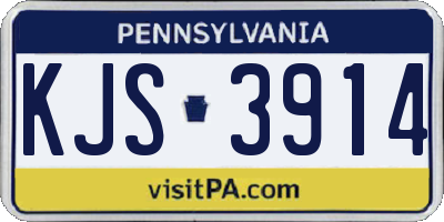 PA license plate KJS3914