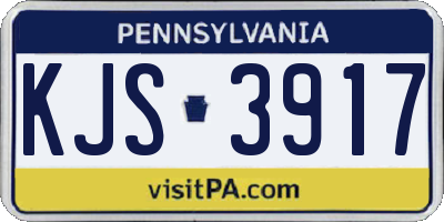 PA license plate KJS3917