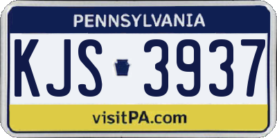 PA license plate KJS3937