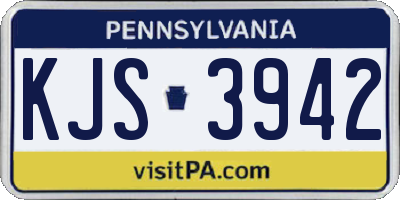 PA license plate KJS3942