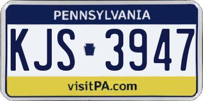 PA license plate KJS3947