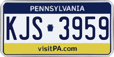 PA license plate KJS3959