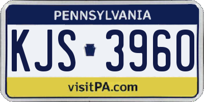 PA license plate KJS3960