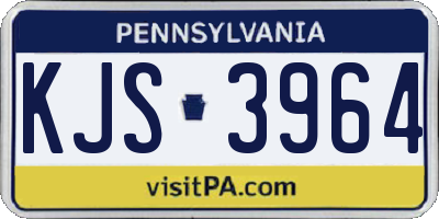 PA license plate KJS3964