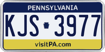 PA license plate KJS3977