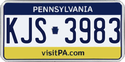 PA license plate KJS3983