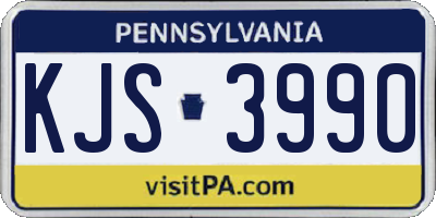 PA license plate KJS3990