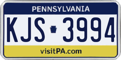 PA license plate KJS3994
