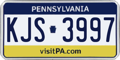 PA license plate KJS3997