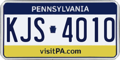 PA license plate KJS4010