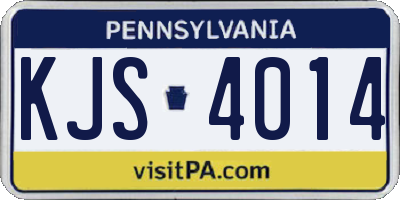 PA license plate KJS4014