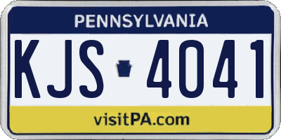 PA license plate KJS4041