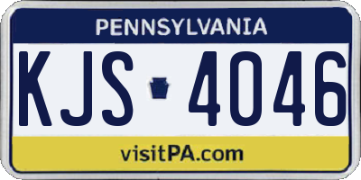PA license plate KJS4046