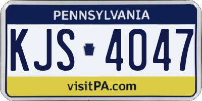 PA license plate KJS4047