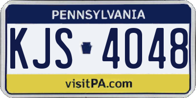 PA license plate KJS4048