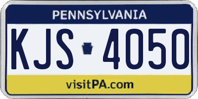 PA license plate KJS4050