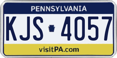 PA license plate KJS4057