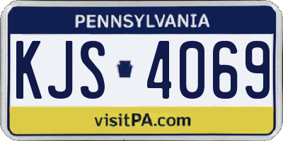 PA license plate KJS4069