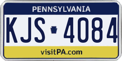 PA license plate KJS4084