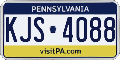 PA license plate KJS4088