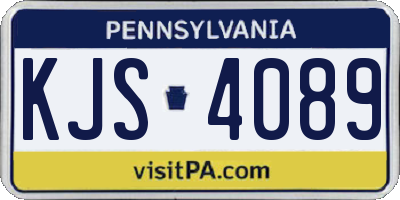 PA license plate KJS4089
