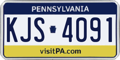PA license plate KJS4091