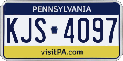 PA license plate KJS4097
