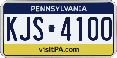 PA license plate KJS4100