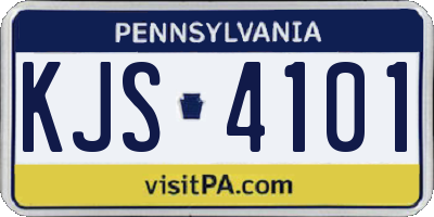 PA license plate KJS4101