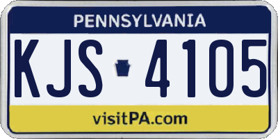 PA license plate KJS4105