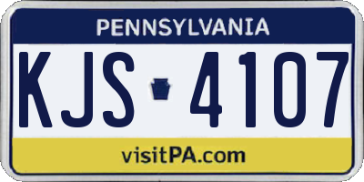 PA license plate KJS4107