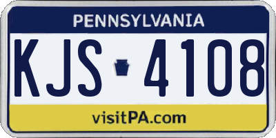 PA license plate KJS4108