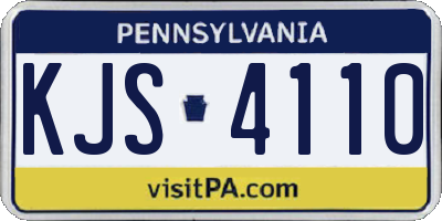 PA license plate KJS4110