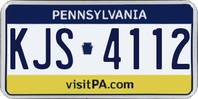 PA license plate KJS4112