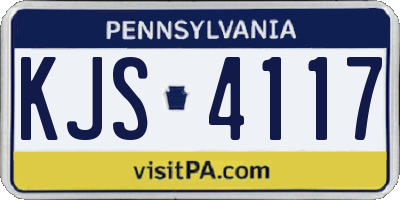 PA license plate KJS4117