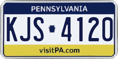 PA license plate KJS4120