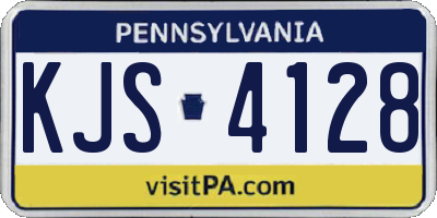 PA license plate KJS4128