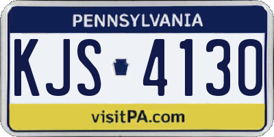 PA license plate KJS4130