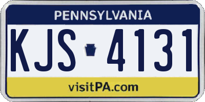 PA license plate KJS4131