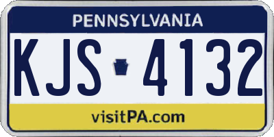 PA license plate KJS4132