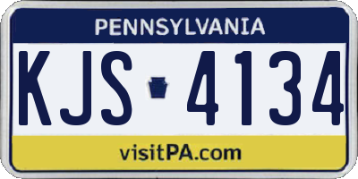 PA license plate KJS4134