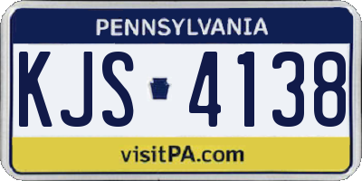 PA license plate KJS4138