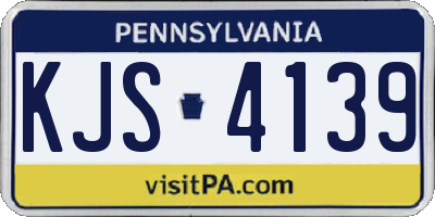 PA license plate KJS4139