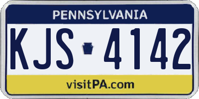 PA license plate KJS4142
