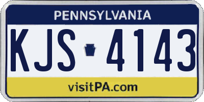 PA license plate KJS4143