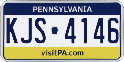 PA license plate KJS4146