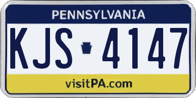 PA license plate KJS4147