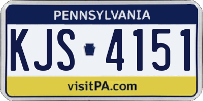PA license plate KJS4151